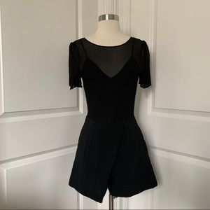 MAJE Mesh Back Tie Up Romper